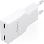 Aisens Cargador GaN 30W con 2x USB-C, Blanco
